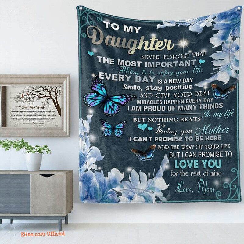 To My Daughter Blanket From Mom Letter From Mom To Daughter Fleece Blanket - Super King - Ettee