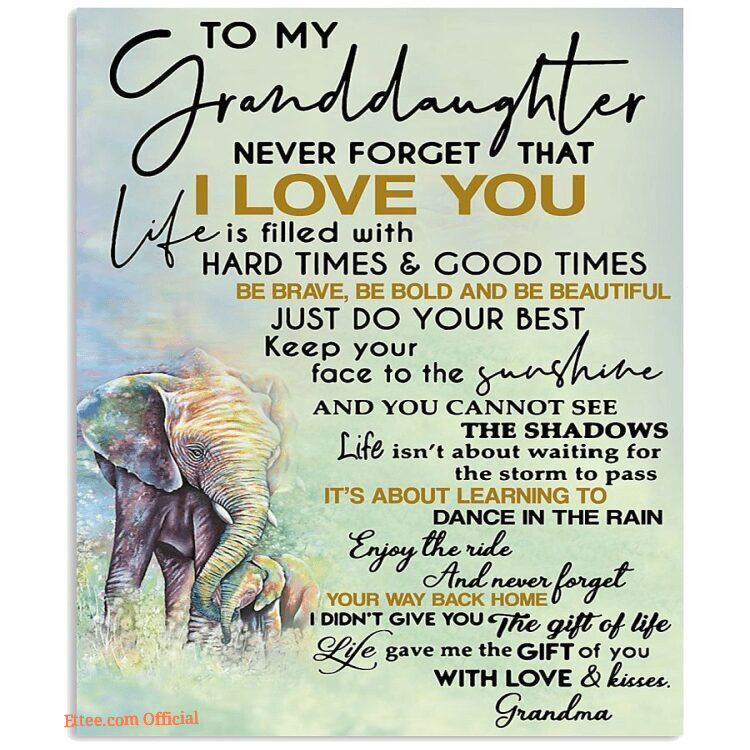 To My Granddaughter Never Forget That Grandma Quilt Blanket