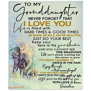 To My Granddaughter Never Forget That Grandma Quilt Blanket - Super King - Ettee