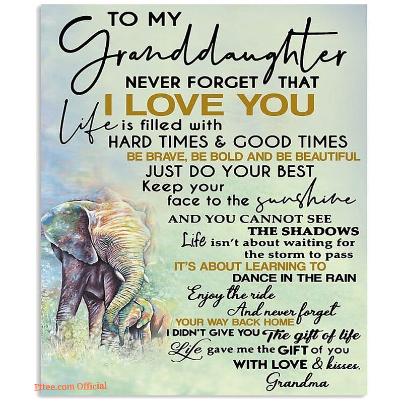 To My Granddaughter Never Forget That Grandma Quilt Blanket - Super King - Ettee