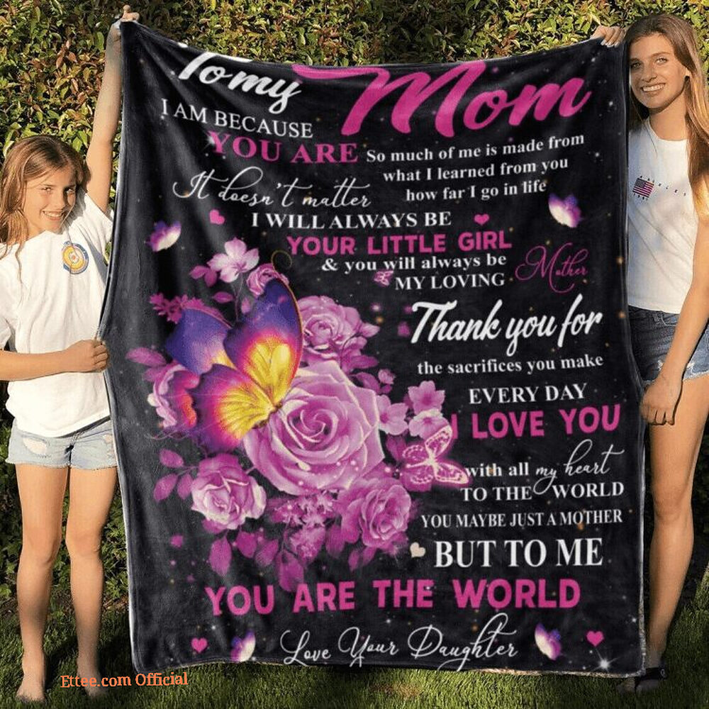 To My Mom Rose Throw Fleece Blanket Gift From Daughter Christmas Birthday Blanket To My Mom Rose Throw Fleece Blanket Gift From Daughter Christmas Birthday Blanket - Ettee - Birthday