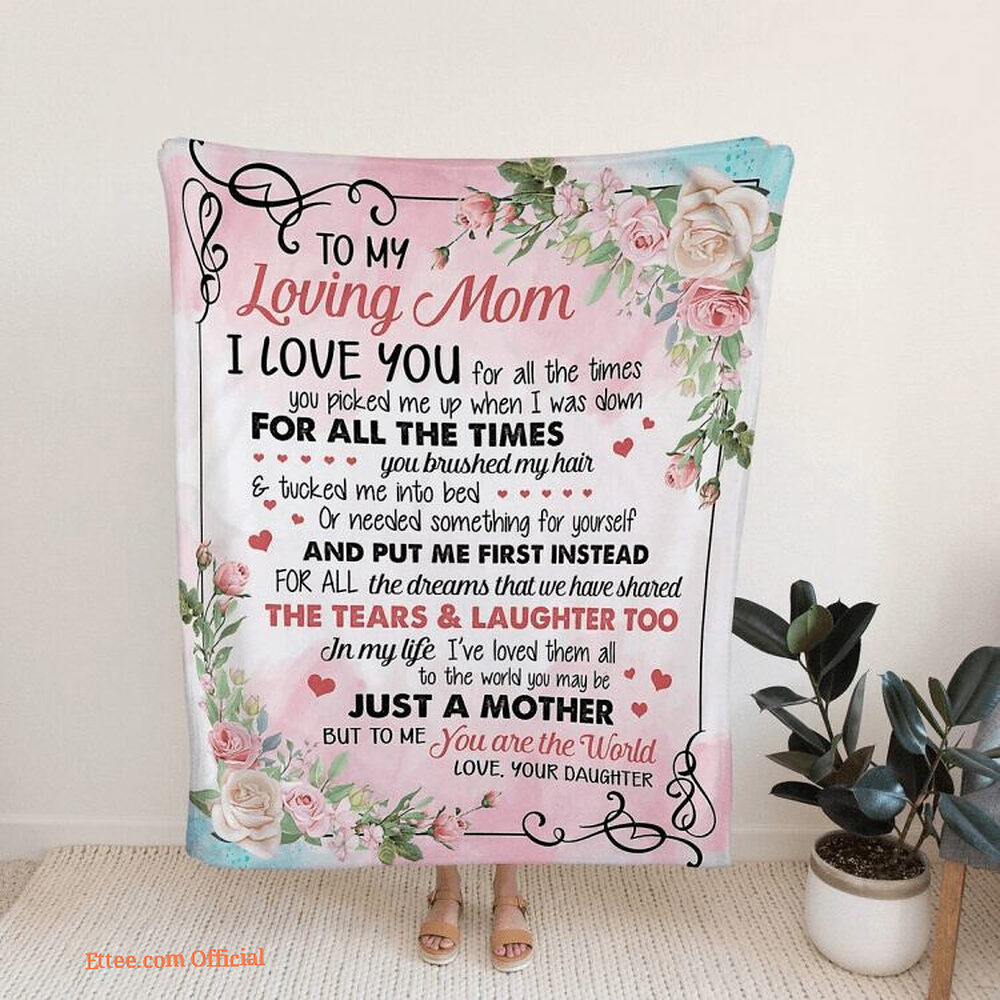 To My Mom Rose Throw Fleece Blanket Gift From Daughter Christmas Birthday Blanket To My Mom Rose Throw Fleece Blanket Gift From Daughter Christmas Birthday Blanket - Ettee - Birthday