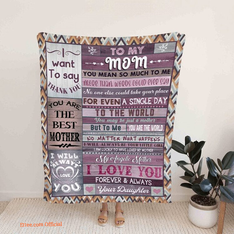 To My Mom Blanket Mother Blanket Family Throw Blanket Blanket For Mom 5 - Super King - Ettee