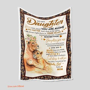 Personalized Daughter Name Blanket - Compact Mom Gift - Super King - Ettee