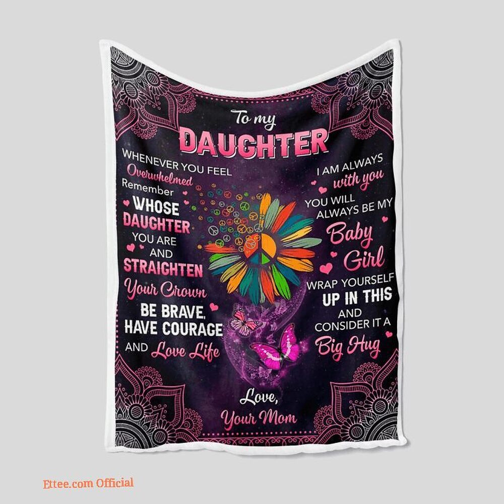To My Mom Rose Throw Fleece Blanket Gift From Daughter Christmas Birthday Blanket To My Mom Rose Throw Fleece Blanket Gift From Daughter Christmas Birthday Blanket - Ettee - Birthday