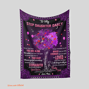 To My Stepdaughter Family Throw Quilt Blanket. Light And Durable - Super King - Ettee