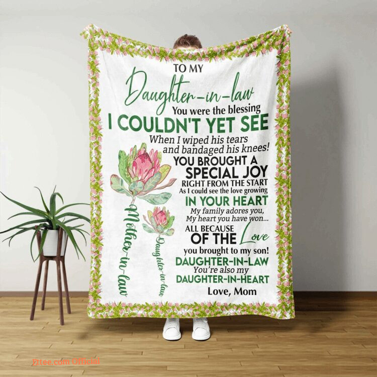To Our Daughter In Law Quilt Blanket Daughter. Light And Durable. Soft To Touch