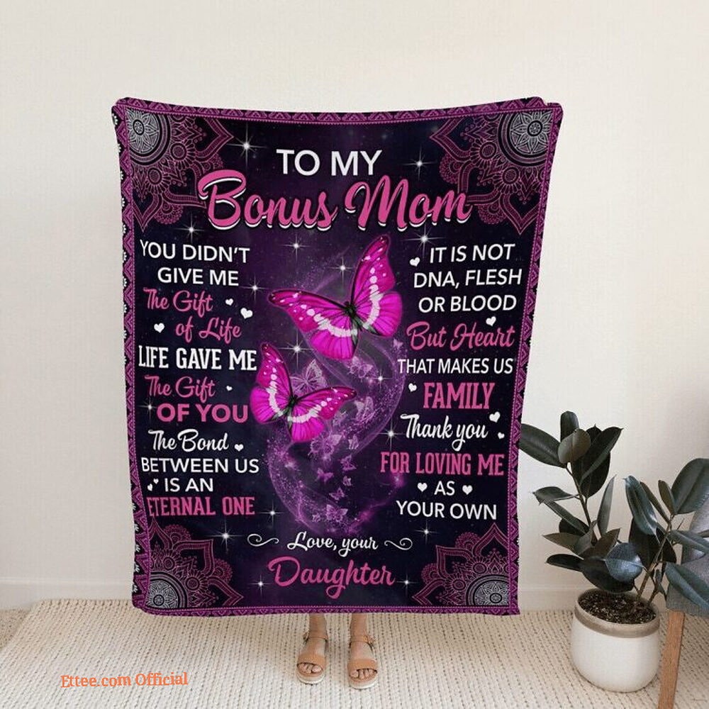 To My Mom Rose Throw Fleece Blanket Gift From Daughter Christmas Birthday Blanket - Ettee - Birthday