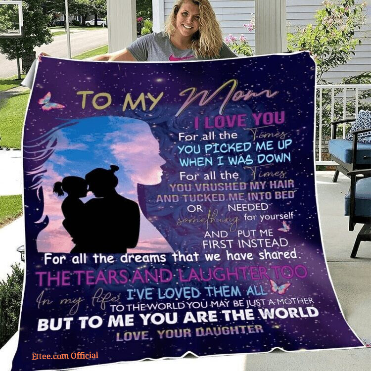 To My Mom Fleece Blanket Special Gift From Daughter For Birthday