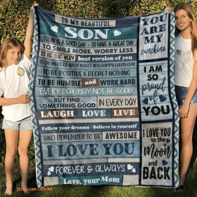 To My Son Blanket Blanket For Son Family Quilt Blanket