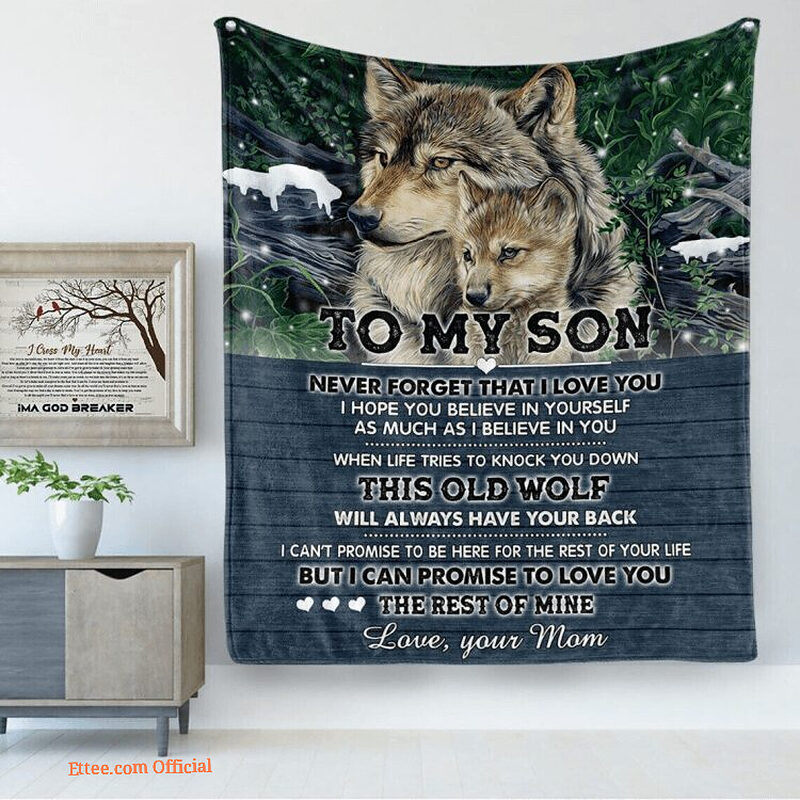 To My Son Fleece Blanket Gift For Son From Mother Blanket Birthday - Super King - Ettee