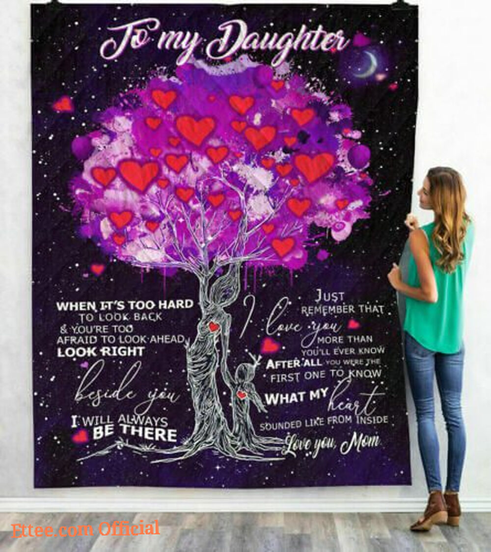 To My Mom Rose Throw Fleece Blanket Gift From Daughter Christmas Birthday Blanket - Ettee - Birthday