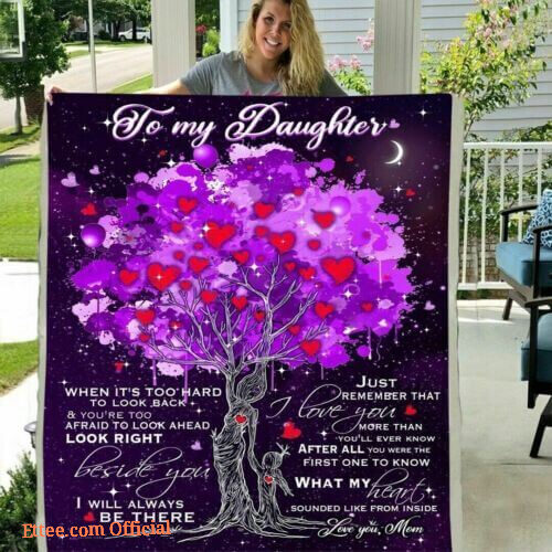 To My Daughter, Love Your Mom Quilt - Fleece Blanket Gift