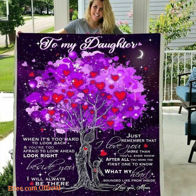 To My Daughter, Love Your Mom Quilt - Fleece Blanket Gift - Super King - Ettee