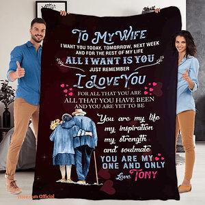 Quilt Blanket For Wife Couple Gifs To My Wife. Light And Durable. Soft To Touch - Super King - Ettee