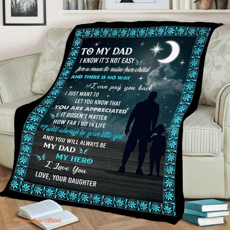 3D - Day Gift Blanket For Dad Fleece Quilt Blanket. Lightweight And Smooth Comfort - Super King - Ettee