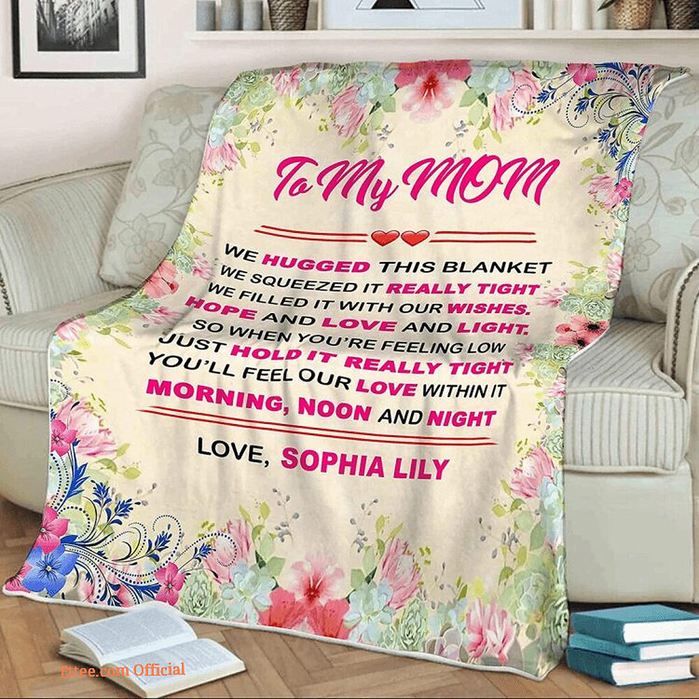To My Mom Rose Throw Fleece Blanket Gift From Daughter Christmas Birthday Blanket - Ettee - Birthday