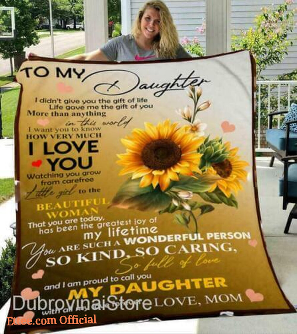 To My Mom Rose Throw Fleece Blanket Gift From Daughter Christmas Birthday Blanket - Ettee - Birthday