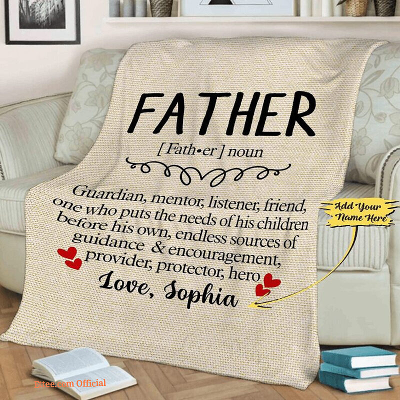 Day Customized Blanket Gift For Him Fleece Quilt Blanket For Dad - Super King - Ettee