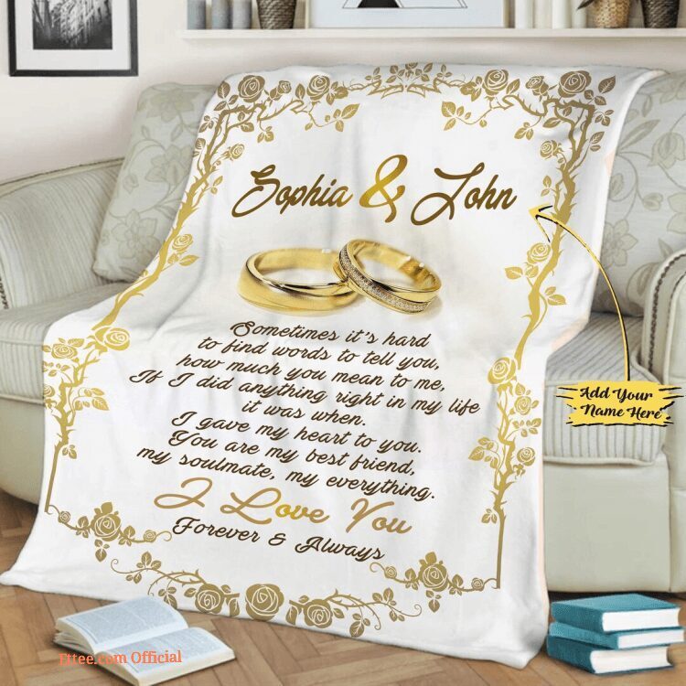Forever And Always Customized Blanket For Couples. Lightweight And Smooth Comfort
