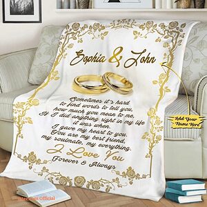 Forever And Always Customized Blanket For Couples. Lightweight And Smooth Comfort - Super King - Ettee