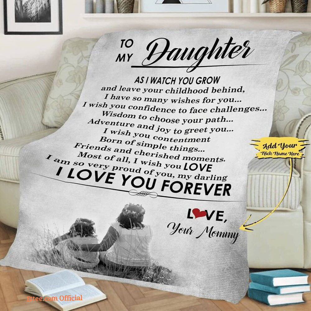 To My Mom Rose Throw Fleece Blanket Gift From Daughter Christmas Birthday Blanket - Ettee - Birthday
