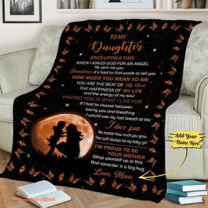 To My Daughter I Love You Customized Quilt Blanket. Foldable And Compact - Super King - Ettee
