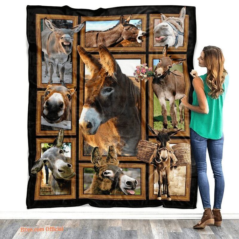 Donkey 3d Blanket Donkey Lover Quilt Blanket Fleece Blanket - Super King - Ettee