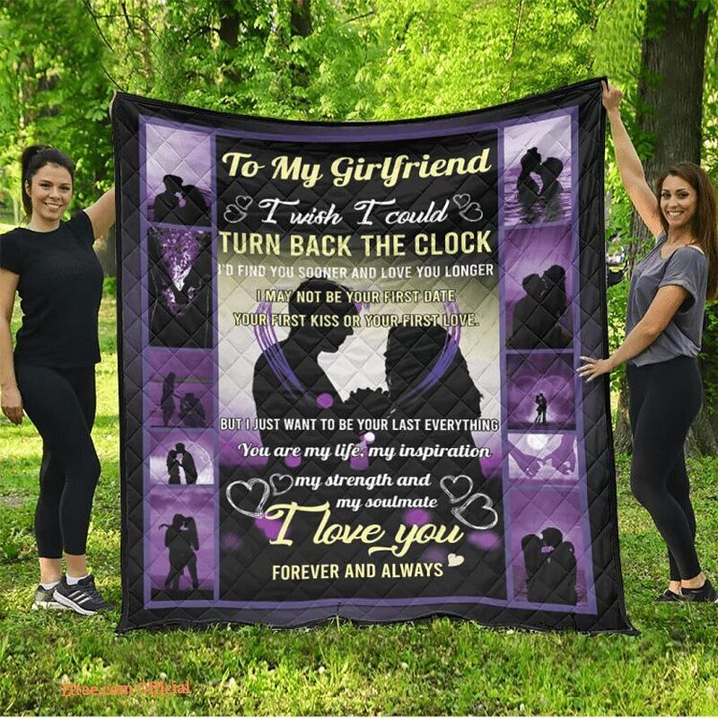 My Girlfriend I Love You Sofa Quilt Fleece Blanket - Super King - Ettee