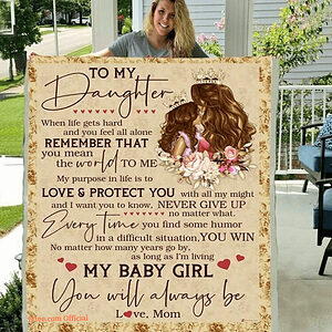 To My Daughter 3d Quilt Fleece Blanket – Gift For Daughter - Super King - Ettee