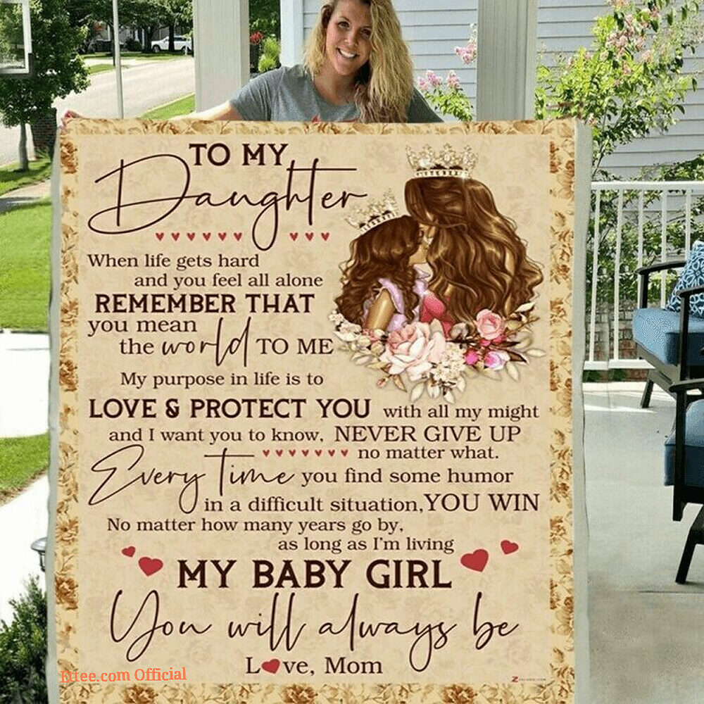 To My Daughter 3d Quilt Fleece Blanket – Gift For Daughter - Super King - Ettee