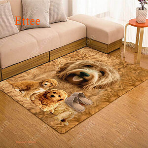 Goldendoodle Rug. Unique Decor Mat Carpet Gift For Dog Lovers - Ettee - carpet