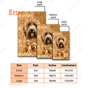 Goldendoodle Rug. Unique Decor Mat Carpet Gift For Dog Lovers - Ettee - carpet