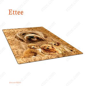 Goldendoodle Rug. Unique Decor Mat Carpet Gift For Dog Lovers - Ettee - carpet