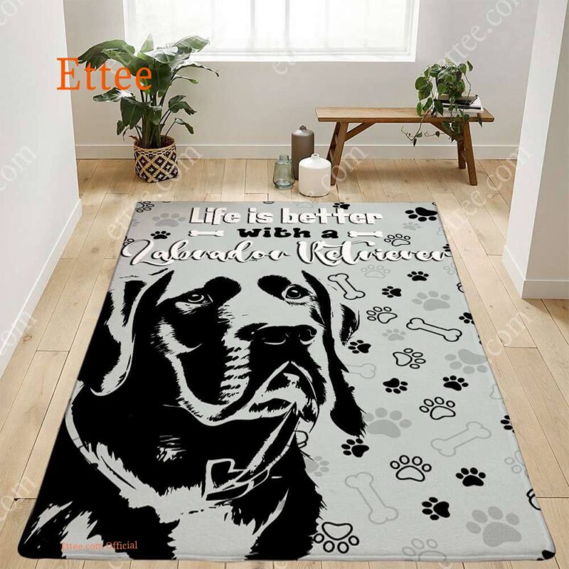 Labrador Retriever Rug. Life Is Better With A Labrador Retriever