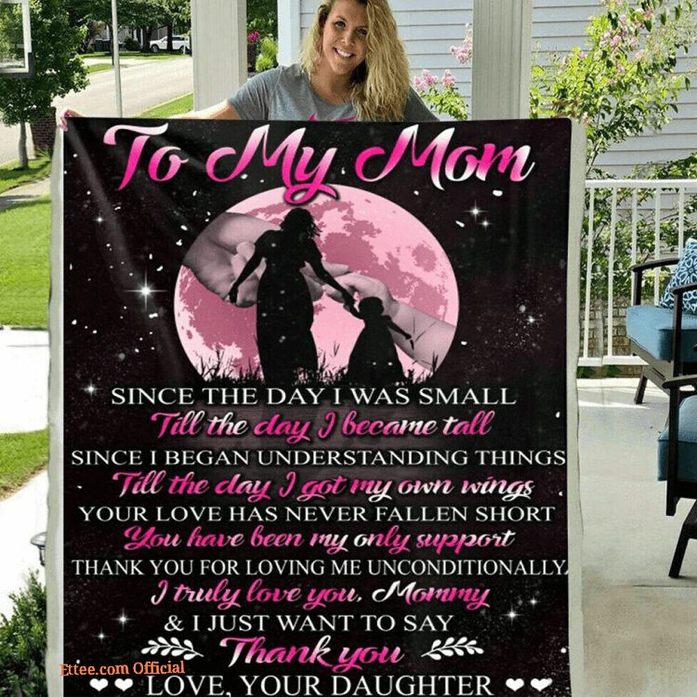 To My Mom Rose Throw Fleece Blanket Gift From Daughter Christmas Birthday Blanket To My Mom Rose Throw Fleece Blanket Gift From Daughter Christmas Birthday Blanket - Ettee - Birthday