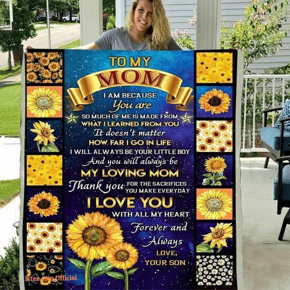 To My Mom Rose Throw Fleece Blanket Gift From Daughter Christmas Birthday Blanket To My Mom Rose Throw Fleece Blanket Gift From Daughter Christmas Birthday Blanket - Ettee - Birthday