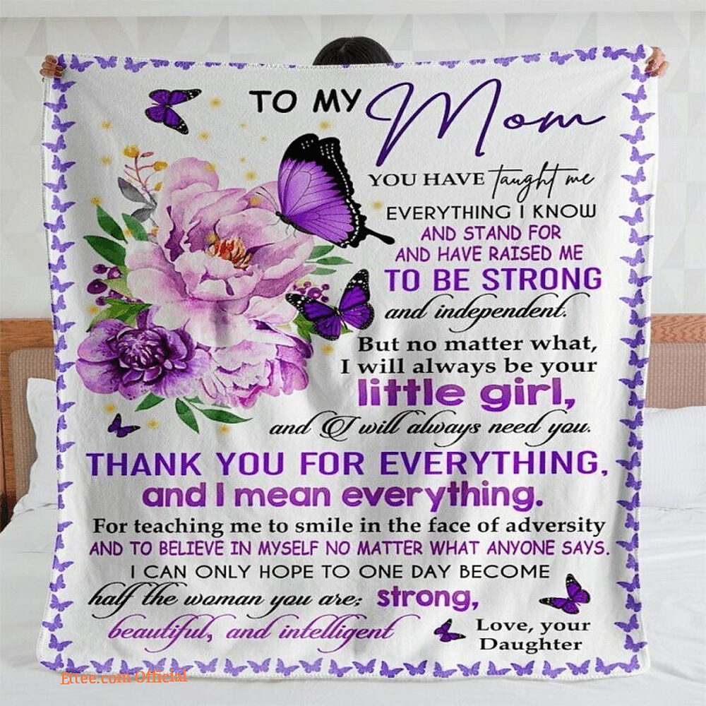 To My Mom Rose Throw Fleece Blanket Gift From Daughter Christmas Birthday Blanket To My Mom Rose Throw Fleece Blanket Gift From Daughter Christmas Birthday Blanket - Ettee - Birthday