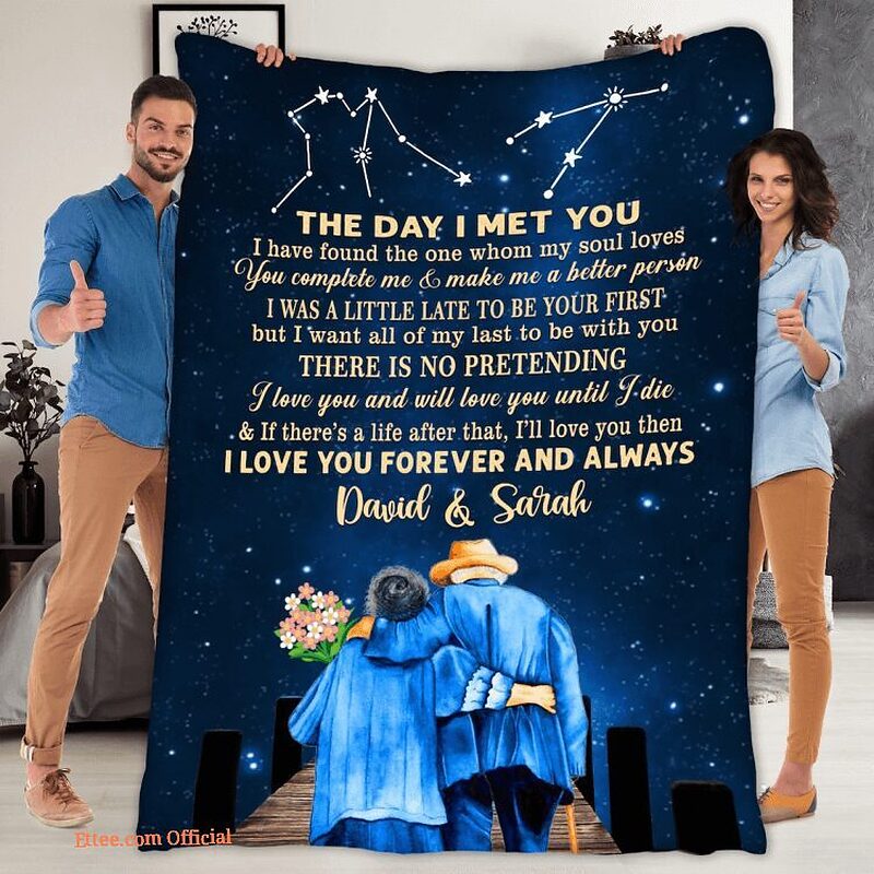Valentine's Day Gift For Hisher To My Wife Customized Quilt Blanket For Couples - Super King - Ettee
