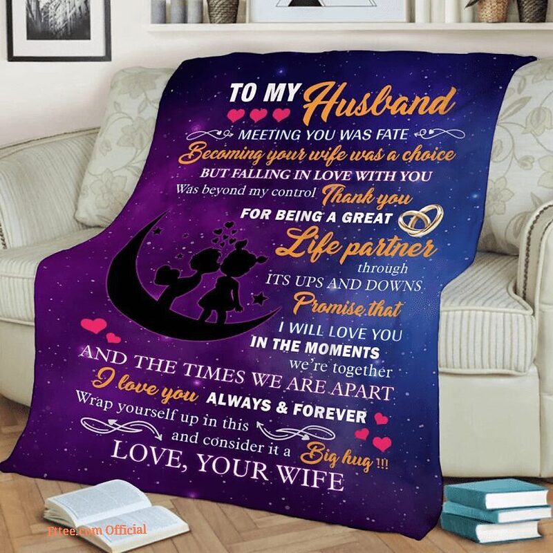 Valentine's Day Gift For Husband To My Husband Quilt Blanket. Foldable And Compact - Super King - Ettee