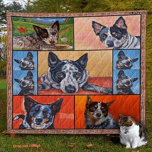 Australian Cattle Dog Pet Lovers Nature Quilt Blanket. Lightweight And Smooth Comfort - Super King - Ettee