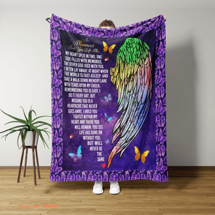 Colorful Wings With Butterfly Blanket The Moment That You Left Me Quilt Blanket