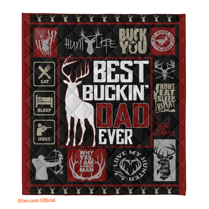 Gift For Father Blanket Deer Hunting Best Buckin - Super King - Ettee
