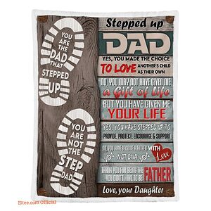 Gift For Father Blanket Stepdad Blanket From Stepdaughteret - Super King - Ettee