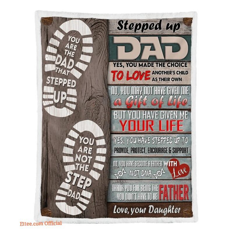 Gift For Father Blanket Stepdad Blanket From Stepdaughteret - Super King - Ettee