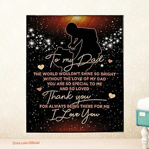 To My Dad Thank You For Always Being There For Me Blanket - Super King - Ettee