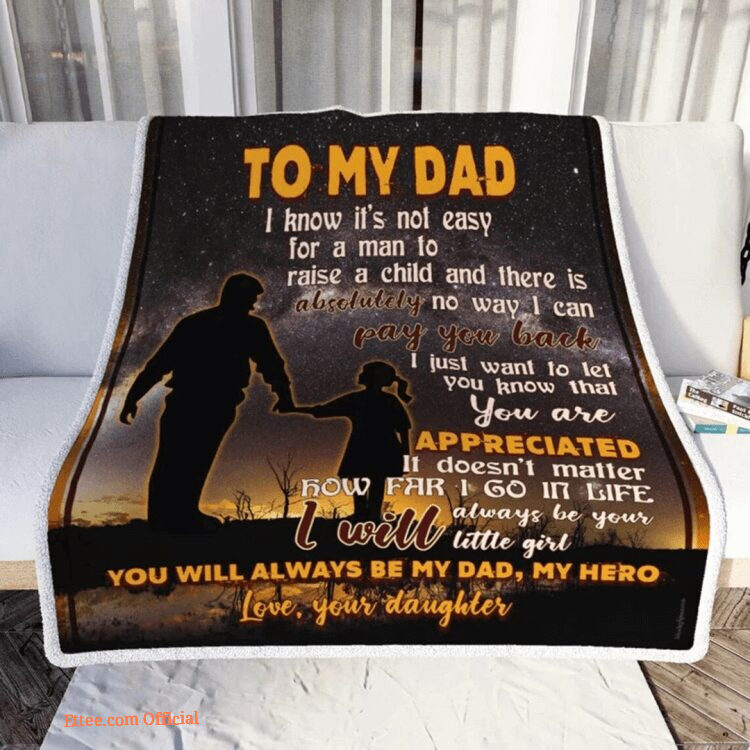 To My Father There Is No Way I Can Pay You Back Fleece Blanket