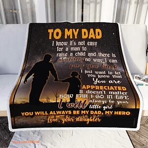 To My Father There Is No Way I Can Pay You Back Fleece Blanket - Super King - Ettee