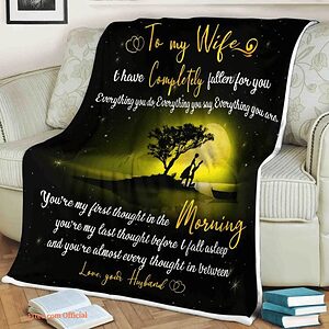 Family Quilt Blanket To My Wife I Have Completely Fallen For You. Foldable And Compact - Super King - Ettee