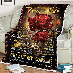 Valentine Flower Quilt Blanket to My Wife. Light And Durable. Soft To Touch - Super King - Ettee